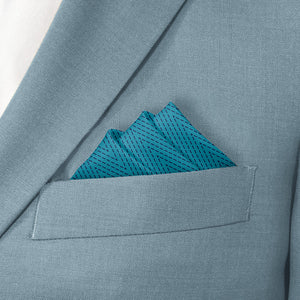 Arrowwood Geometric Pocket Square - Stairs Fold - Knotty Tie Co.