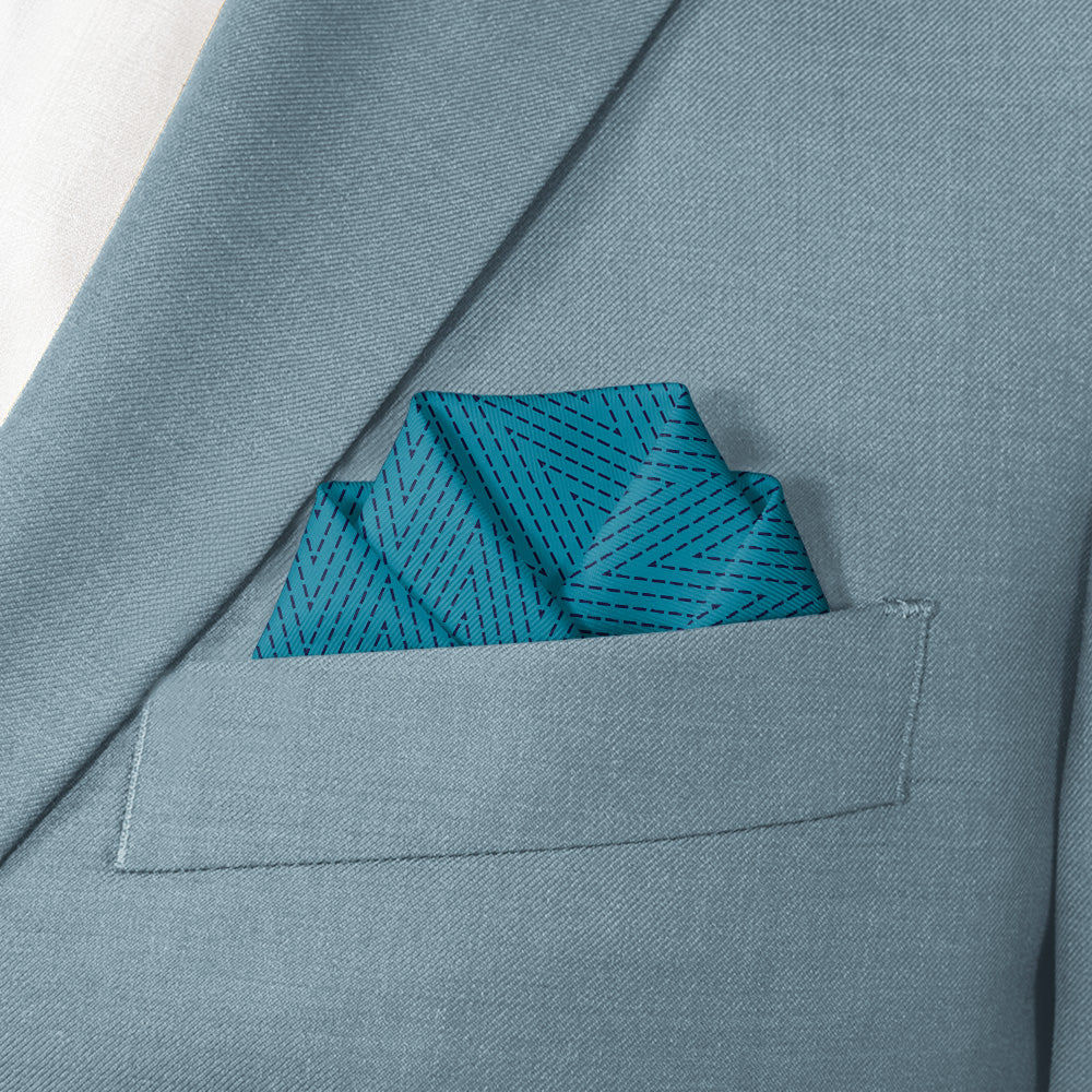 Arrowwood Geometric Pocket Square - Scalloped Fold - Knotty Tie Co.