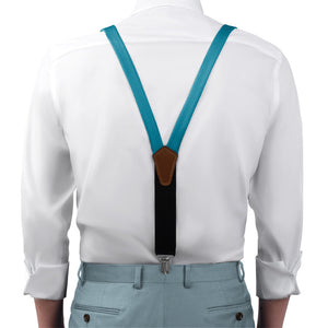 Arrowwood Geometric Suspenders - On Model Front View - Knotty Tie Co.