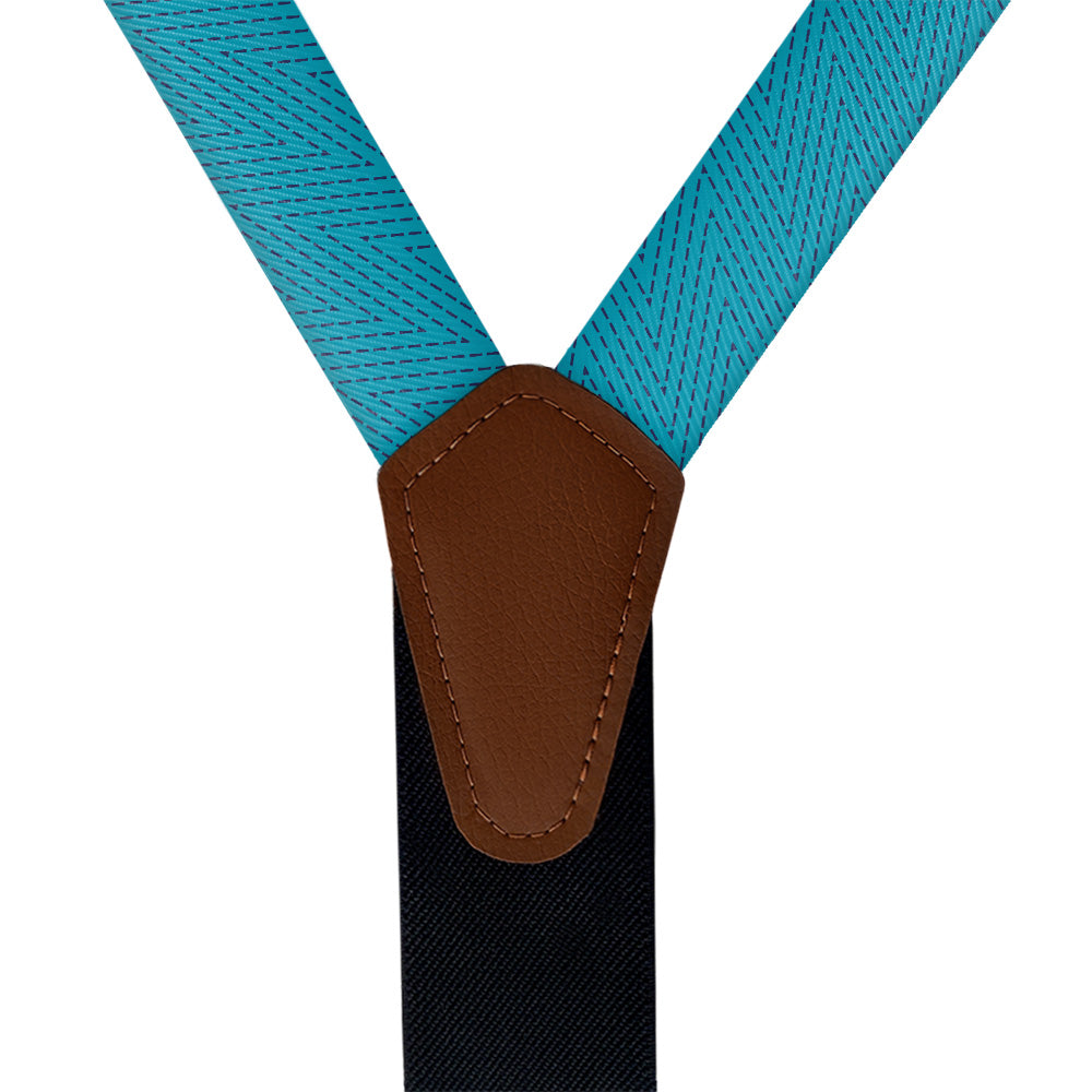 Arrowwood Geometric Suspenders - Vegan Leather Y-Back - Knotty Tie Co.