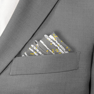 Aspen Grove Pocket Square - Stairs Fold - Knotty Tie Co.