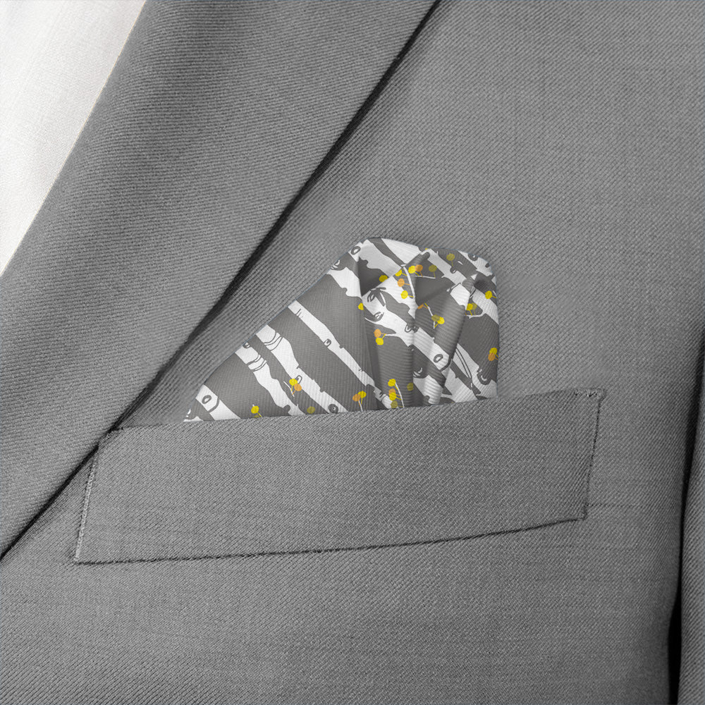 Aspen Grove Pocket Square - Wave Fold - Knotty Tie Co.