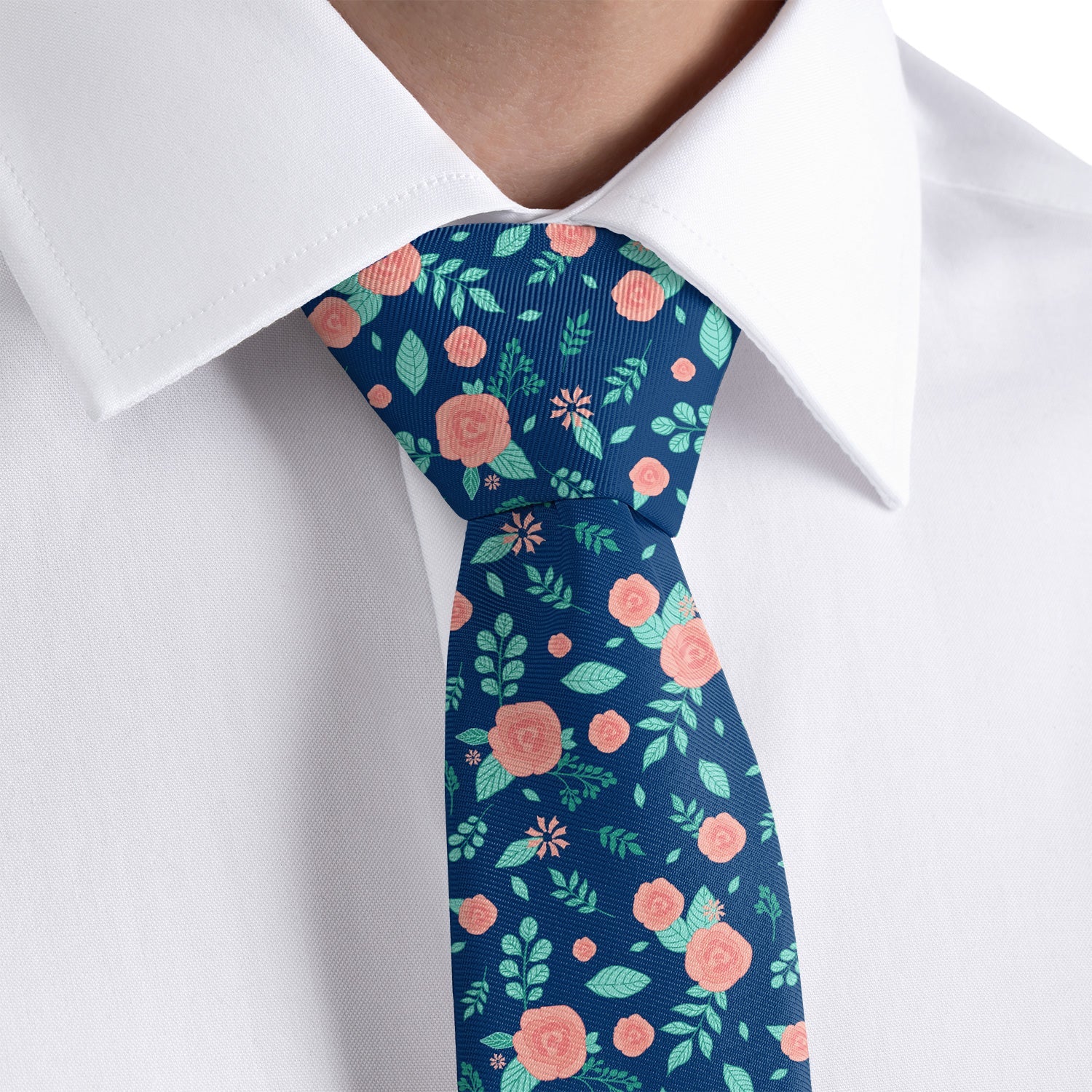 Asta Floral Necktie - Rolled - Knotty Tie Co.