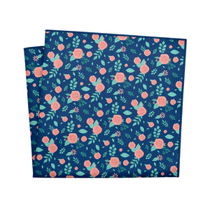 Asta Floral Pocket Square - 12" Square - Knotty Tie Co.