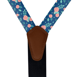 Asta Floral Suspenders - Vegan Leather Y-Back - Knotty Tie Co.