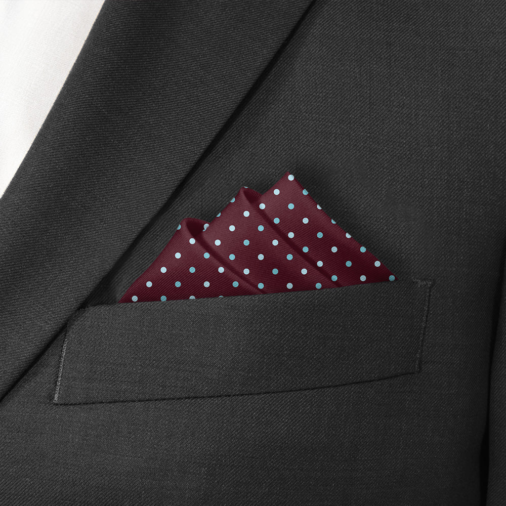 Aurora Dots Pocket Square - Stairs Fold - Knotty Tie Co.