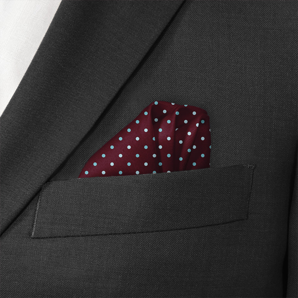 Aurora Dots Pocket Square - Wave Fold - Knotty Tie Co.