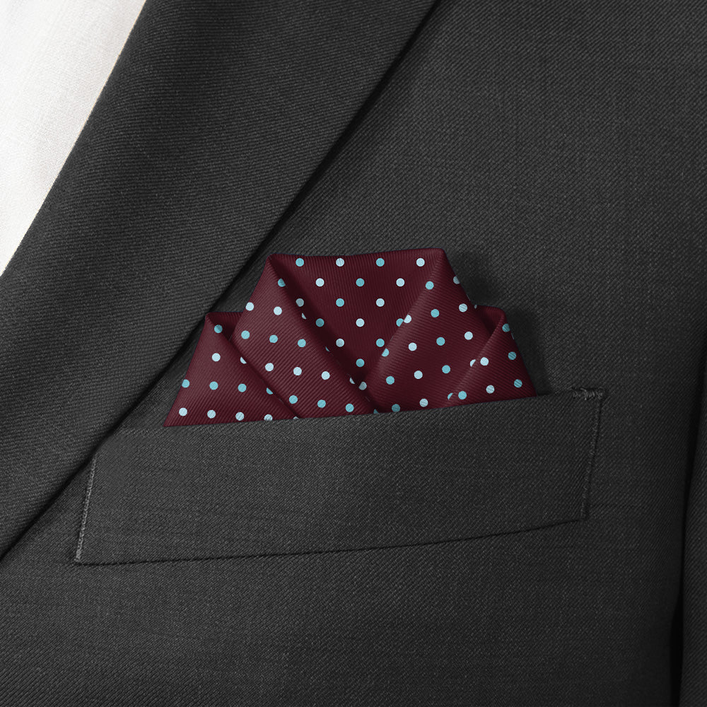 Aurora Dots Pocket Square - Scalloped Fold - Knotty Tie Co.