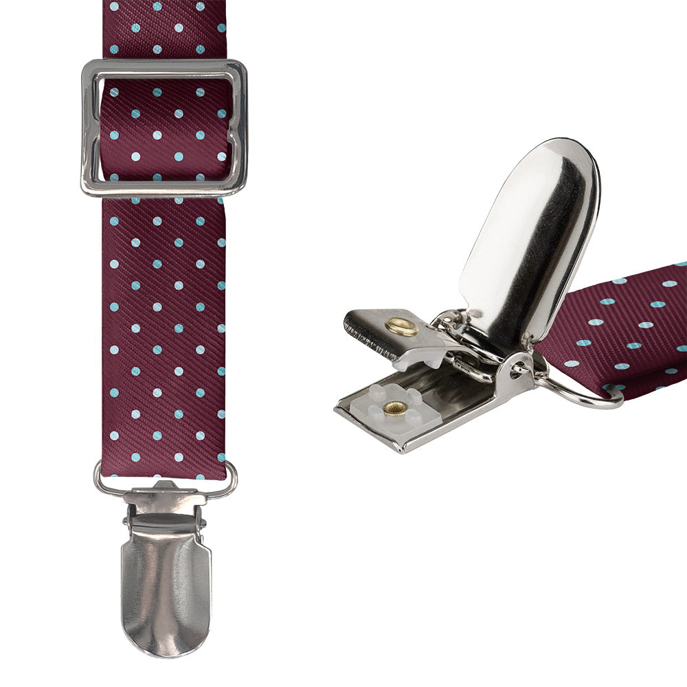 Aurora Dots Suspenders - Hardware and Strap - Knotty Tie Co.