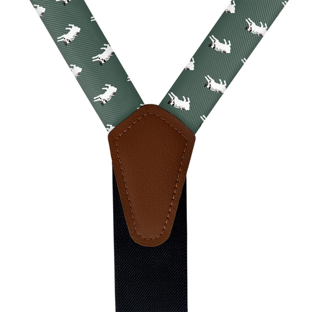 Australian Cattle Dog Suspenders - Vegan Leather Y-Back - Knotty Tie Co.