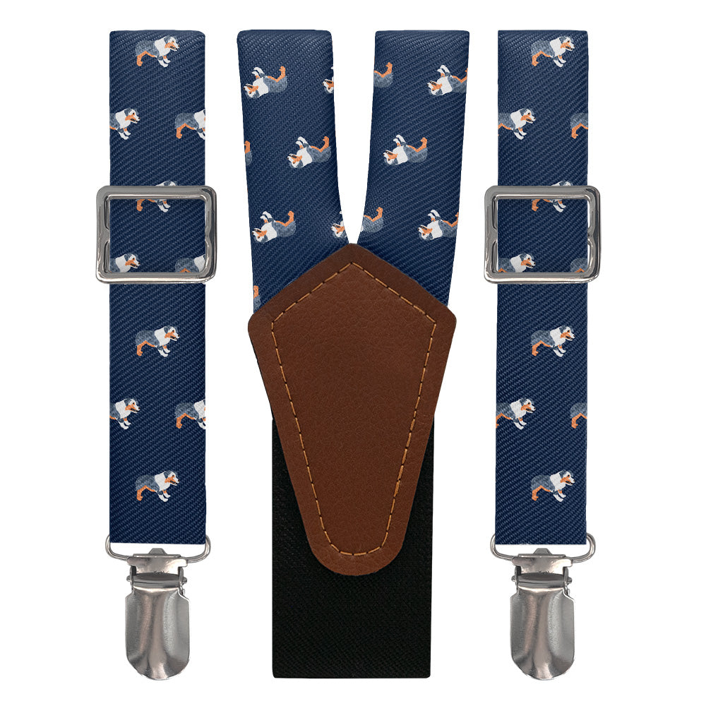 Australian Shepherd Suspenders - Main View - Knotty Tie Co.