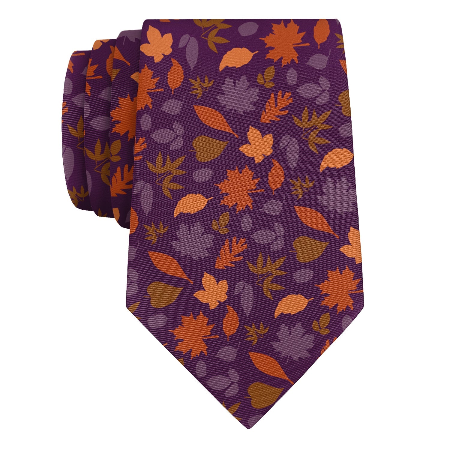 Autumn Leaves Necktie - Rolled - Knotty Tie Co.