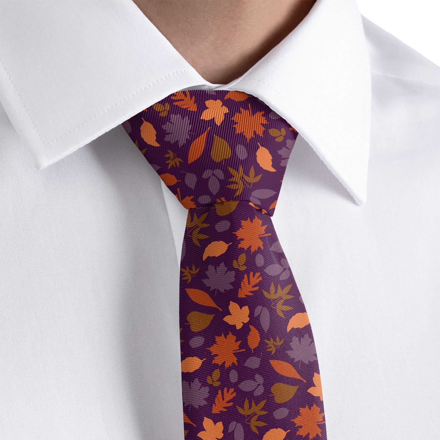 Autumn Leaves Necktie - Rolled - Knotty Tie Co.