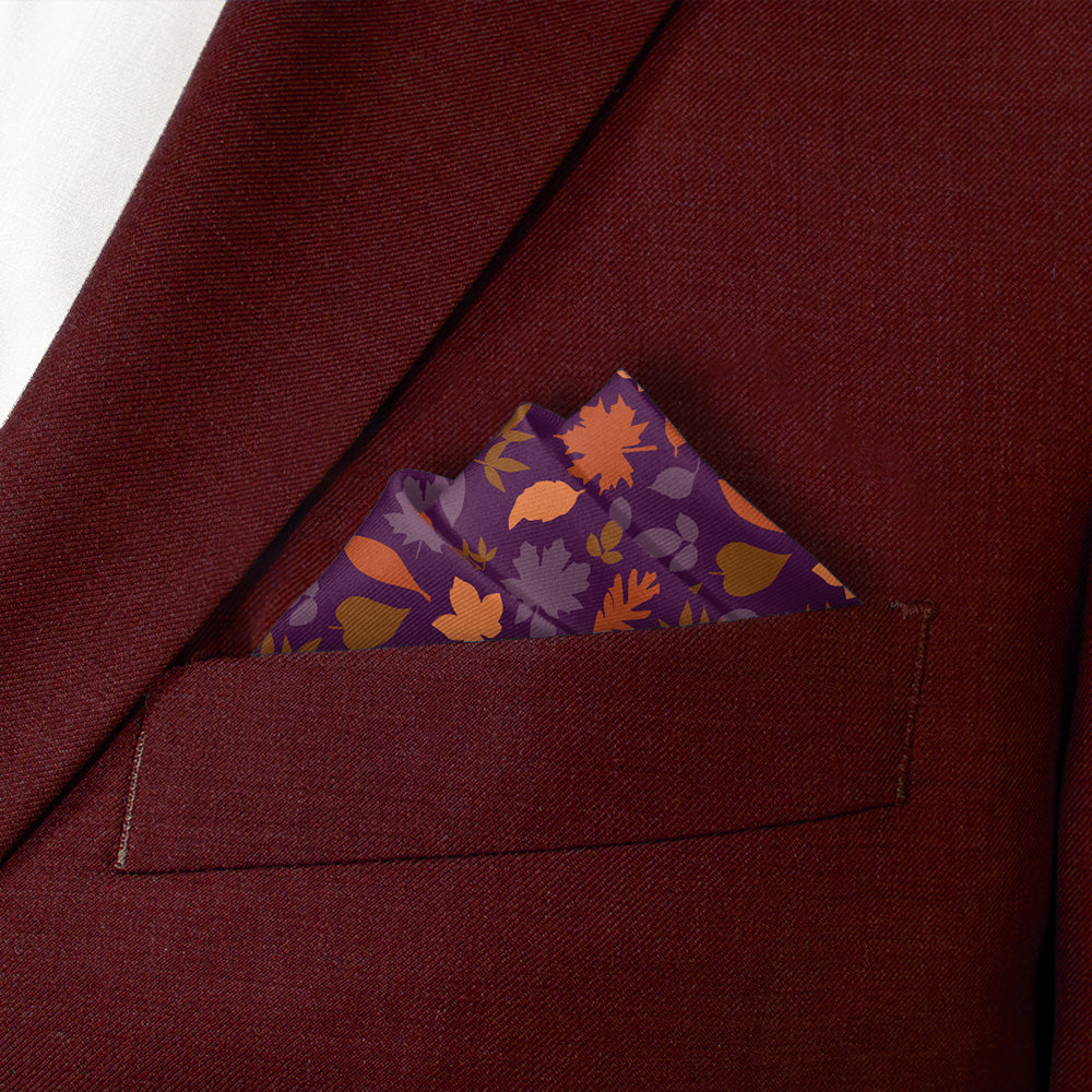 Autumn Leaves Pocket Square - Stairs Fold - Knotty Tie Co.