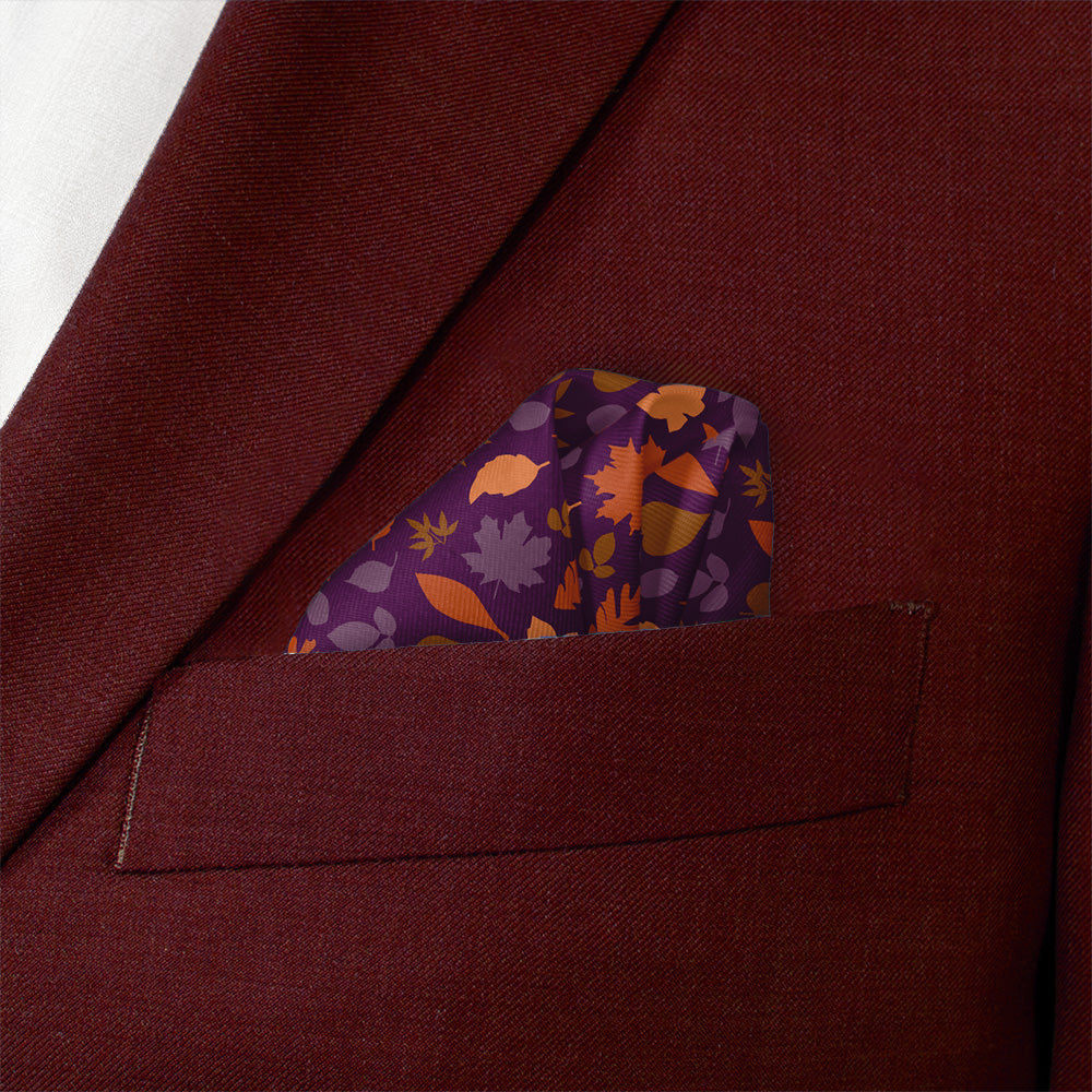 Autumn Leaves Pocket Square - Wave Fold - Knotty Tie Co.