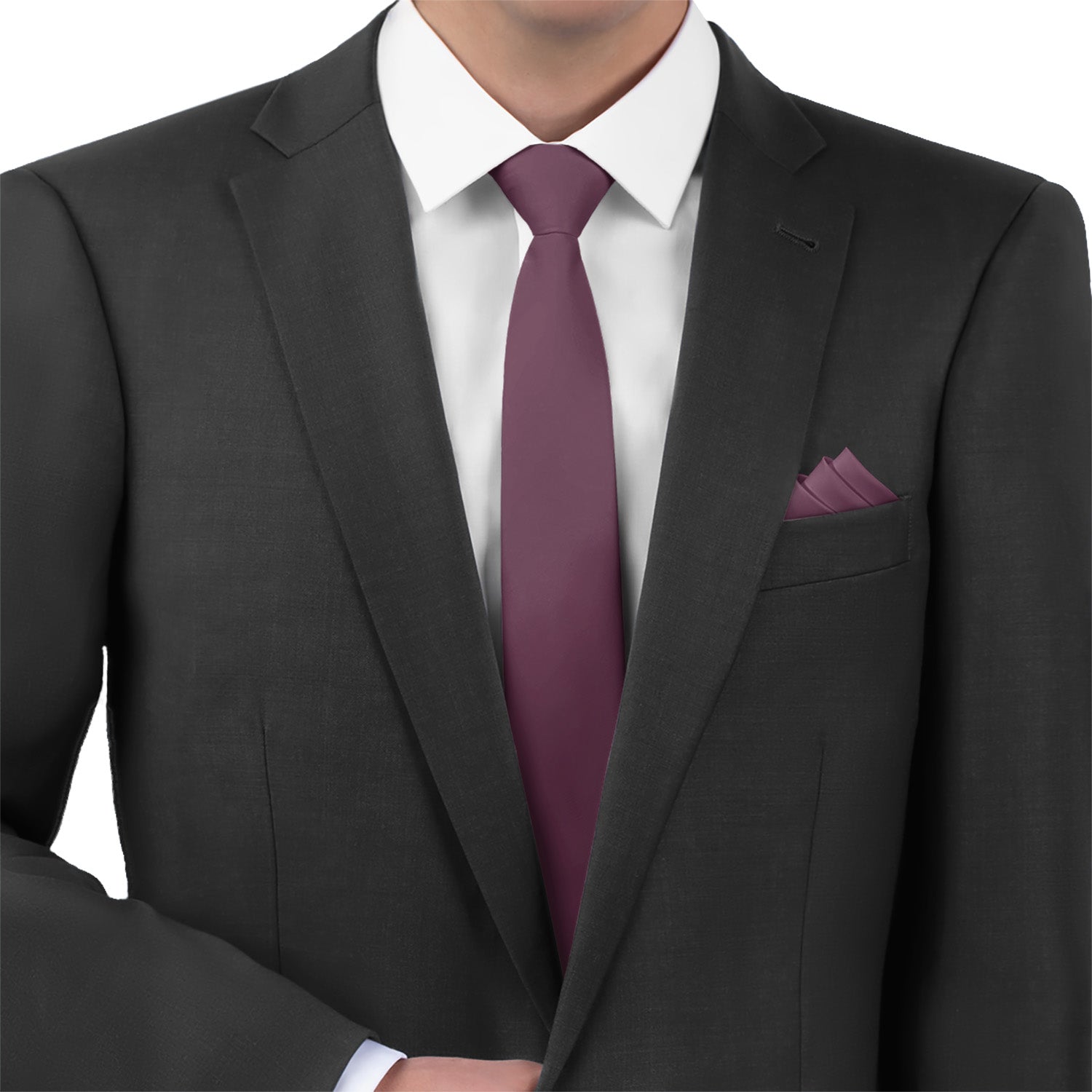 Azazie Acai Necktie - Matching Pocket Square - Knotty Tie Co.