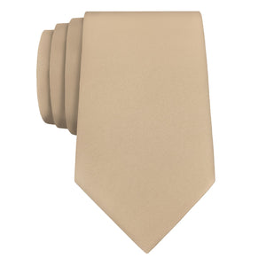 Azazie Champagne Necktie - Rolled - Knotty Tie Co.