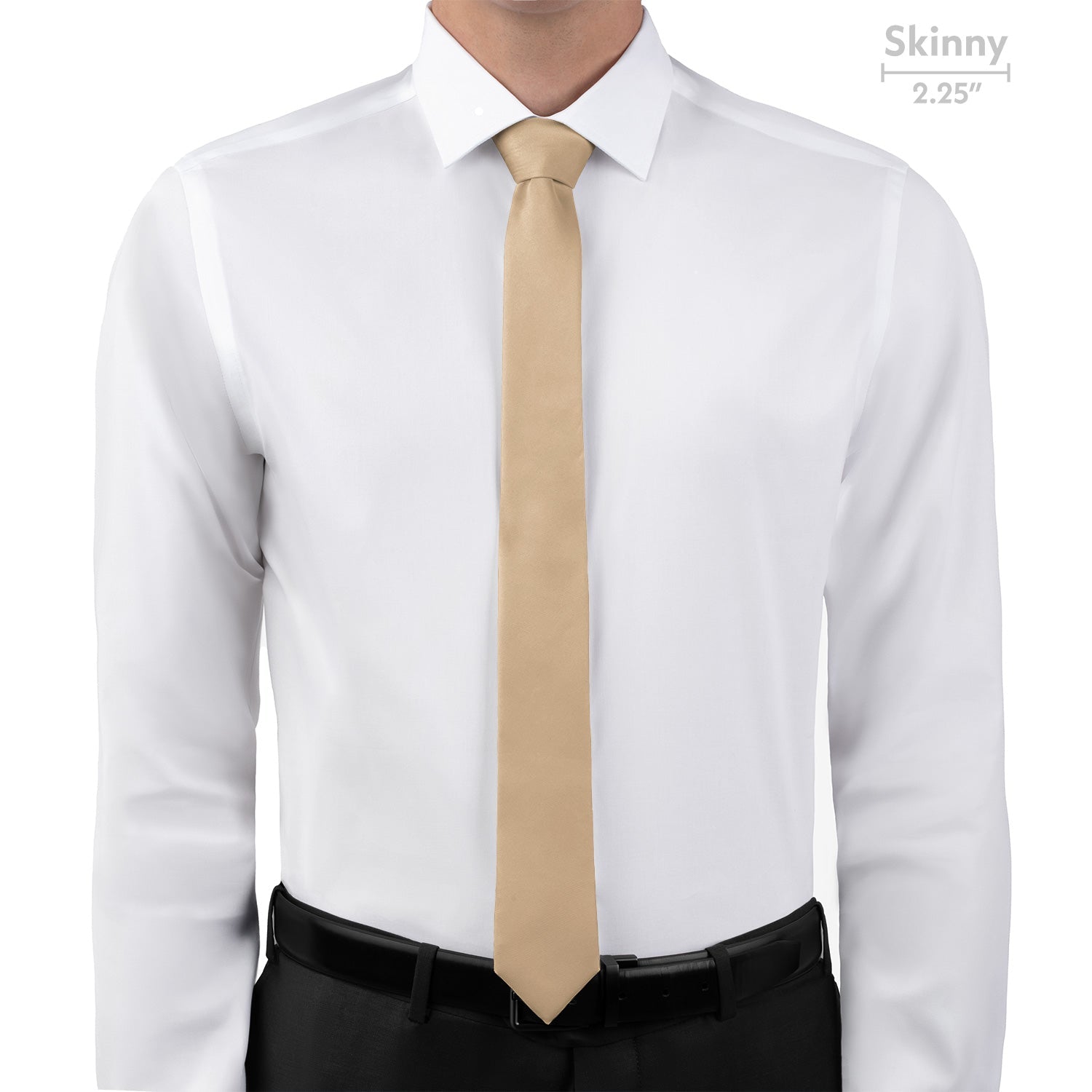 Azazie Champagne Necktie - Skinny - Knotty Tie Co.