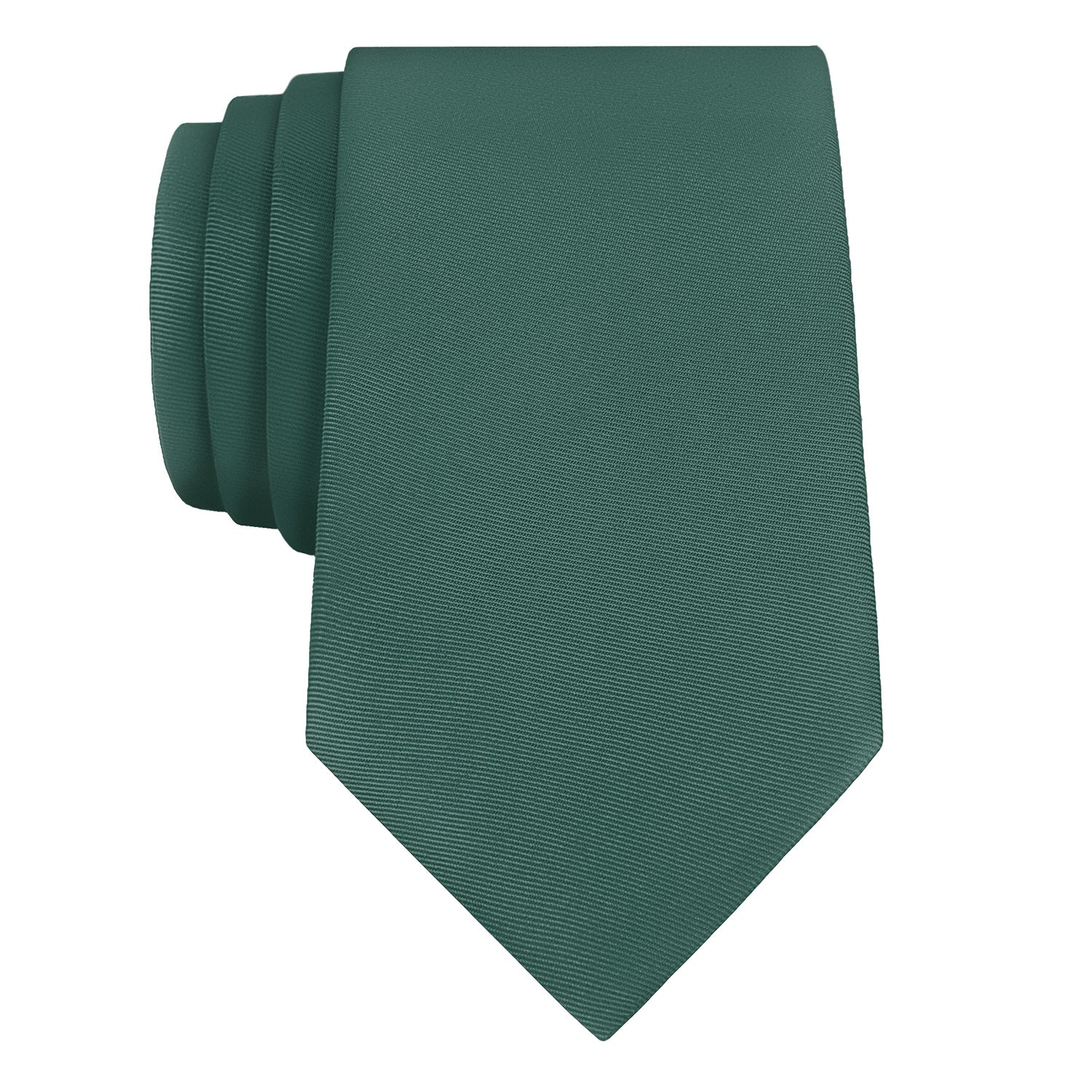 Azazie Dark Green Necktie - Rolled - Knotty Tie Co.