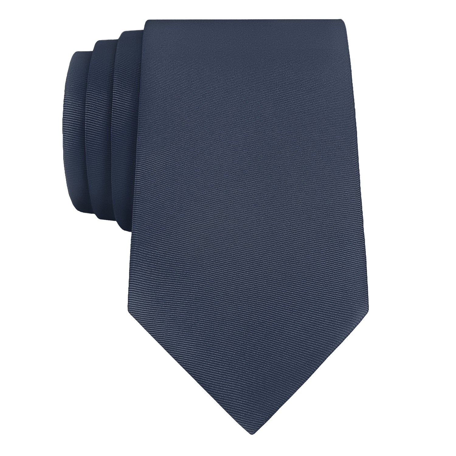 Azazie Dark Navy Necktie - Rolled - Knotty Tie Co.