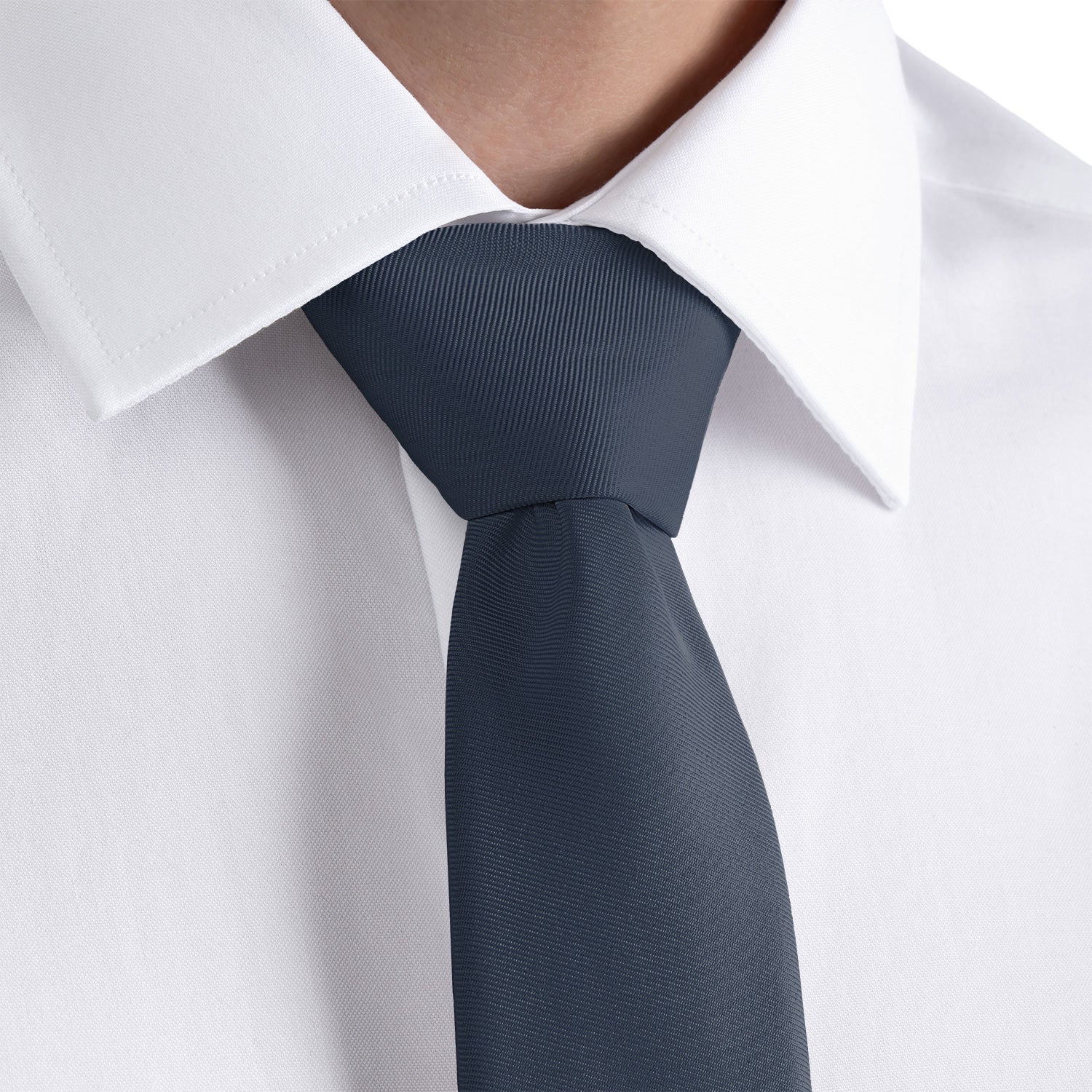 Azazie Dark Navy Necktie - Rolled - Knotty Tie Co.