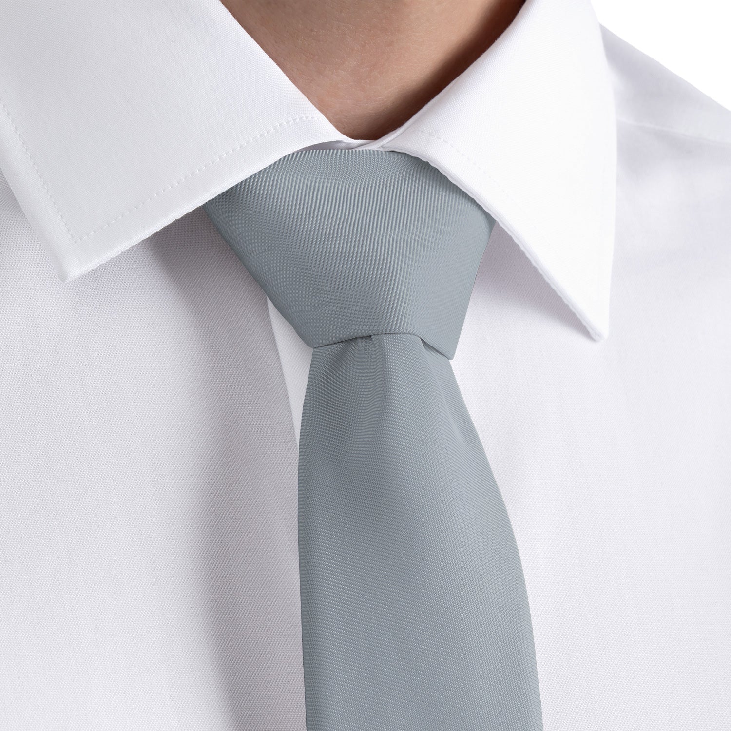 Azazie Dolphin Grey Necktie - Rolled - Knotty Tie Co.