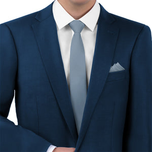 Azazie Dusty Blue Necktie - Matching Pocket Square - Knotty Tie Co.