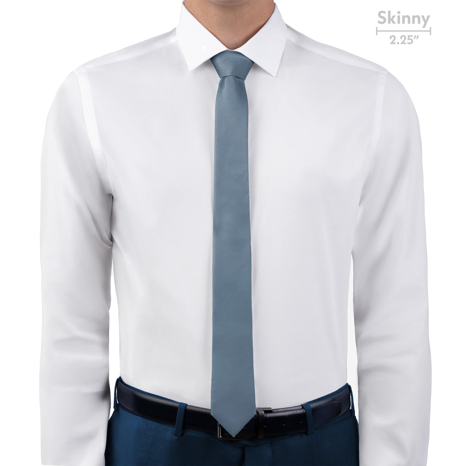 Azazie Dusty Blue Necktie - Skinny - Knotty Tie Co.