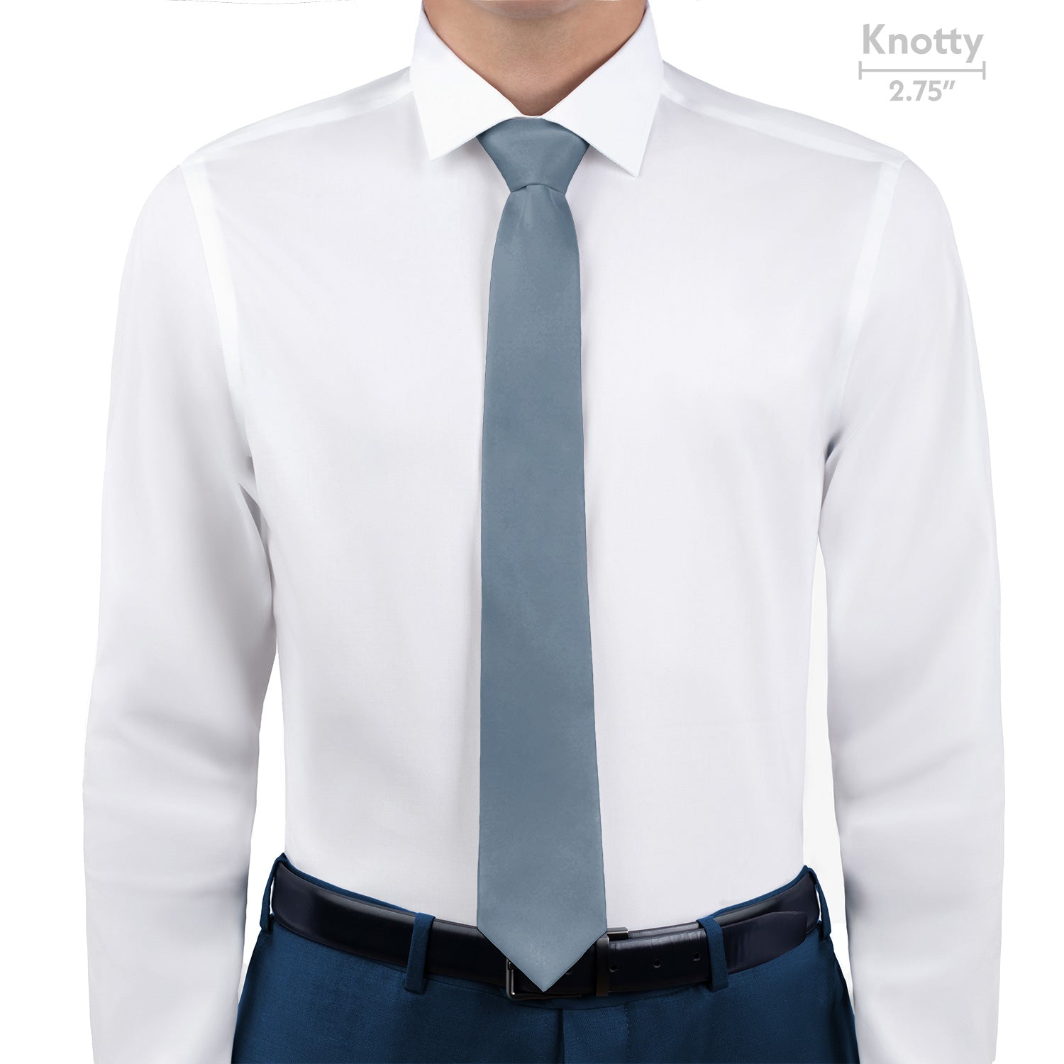 Azazie Dusty Blue Necktie - Knotty - Knotty Tie Co.