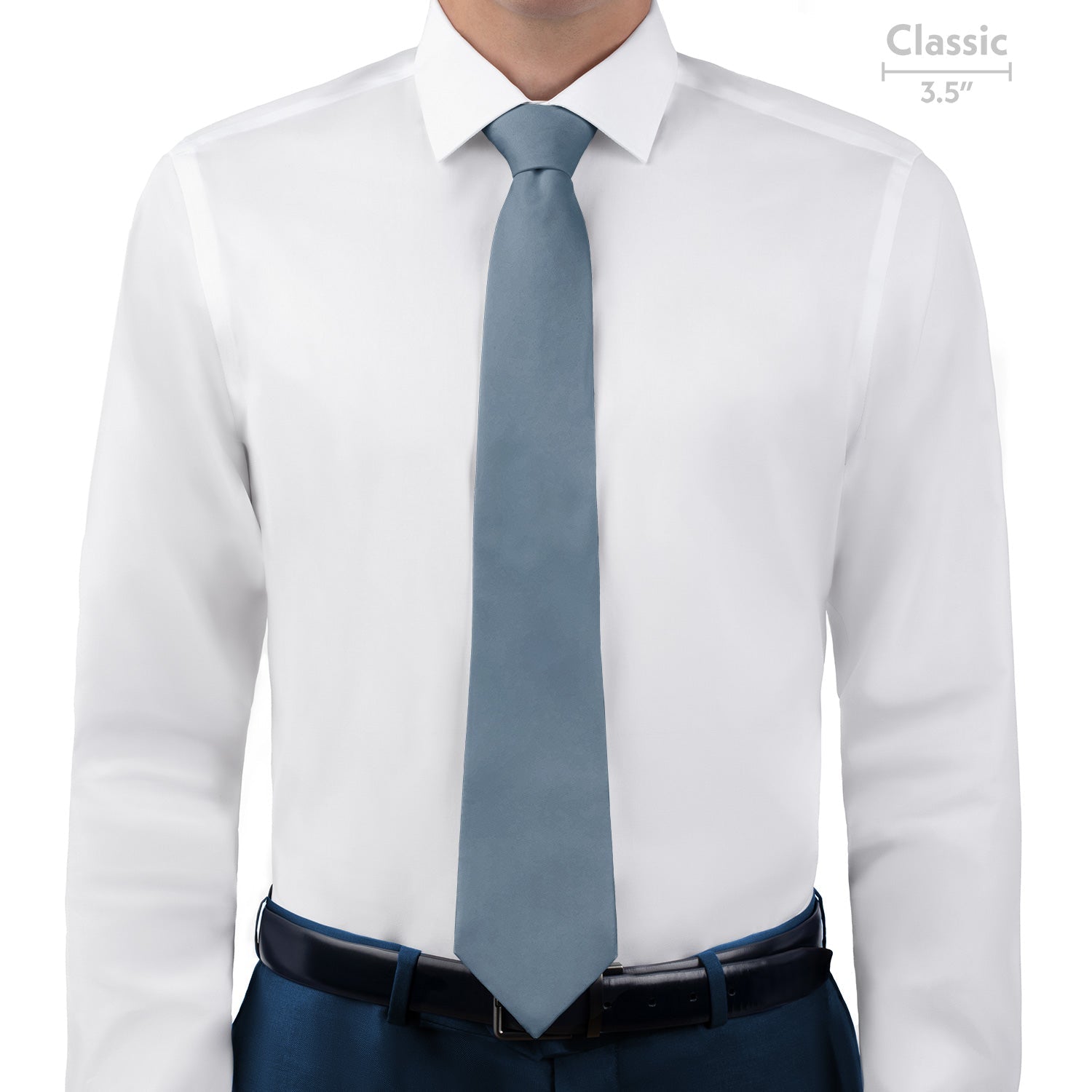 Azazie Dusty Blue Necktie - Classic - Knotty Tie Co.