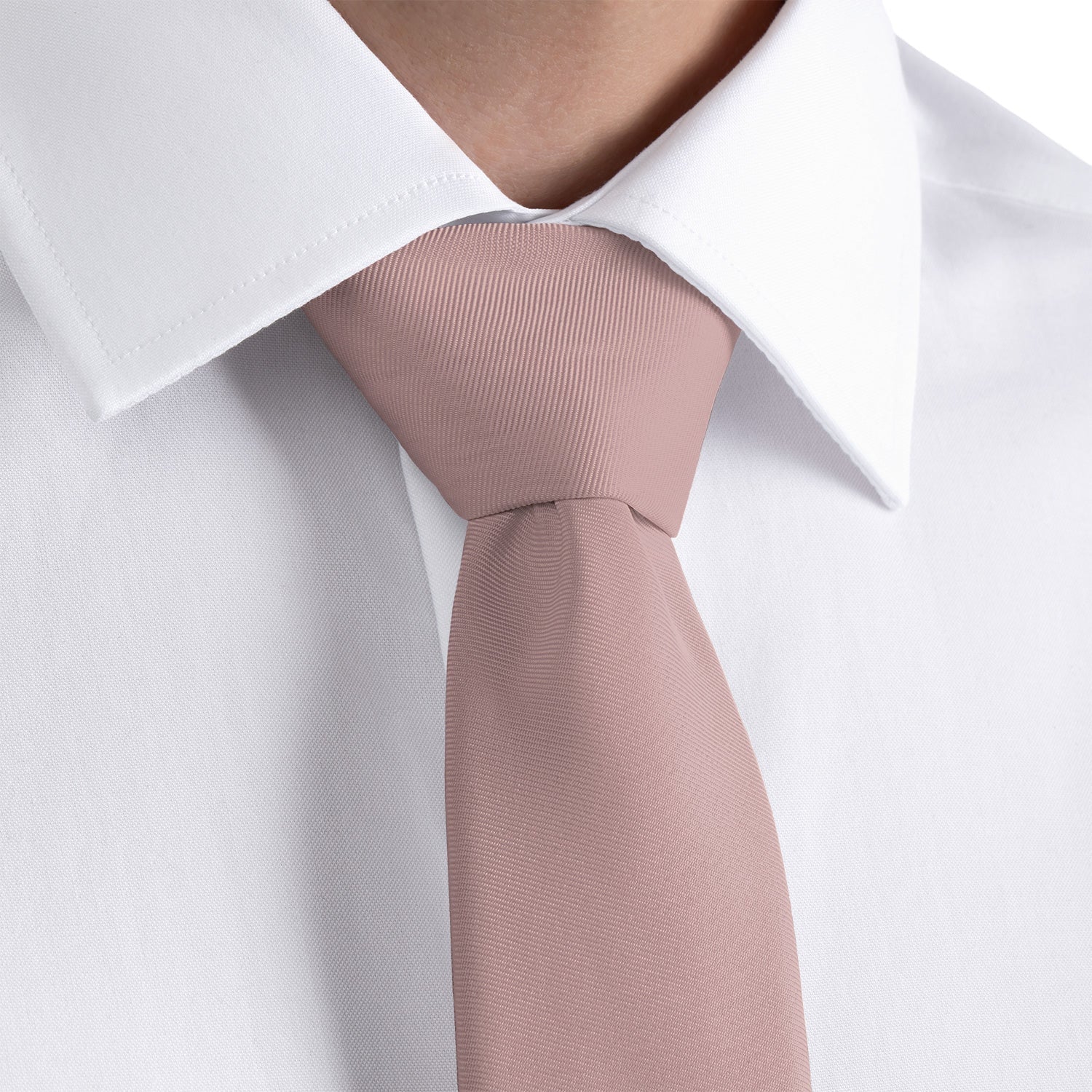 Azazie Dusty Rose Necktie - Rolled - Knotty Tie Co.