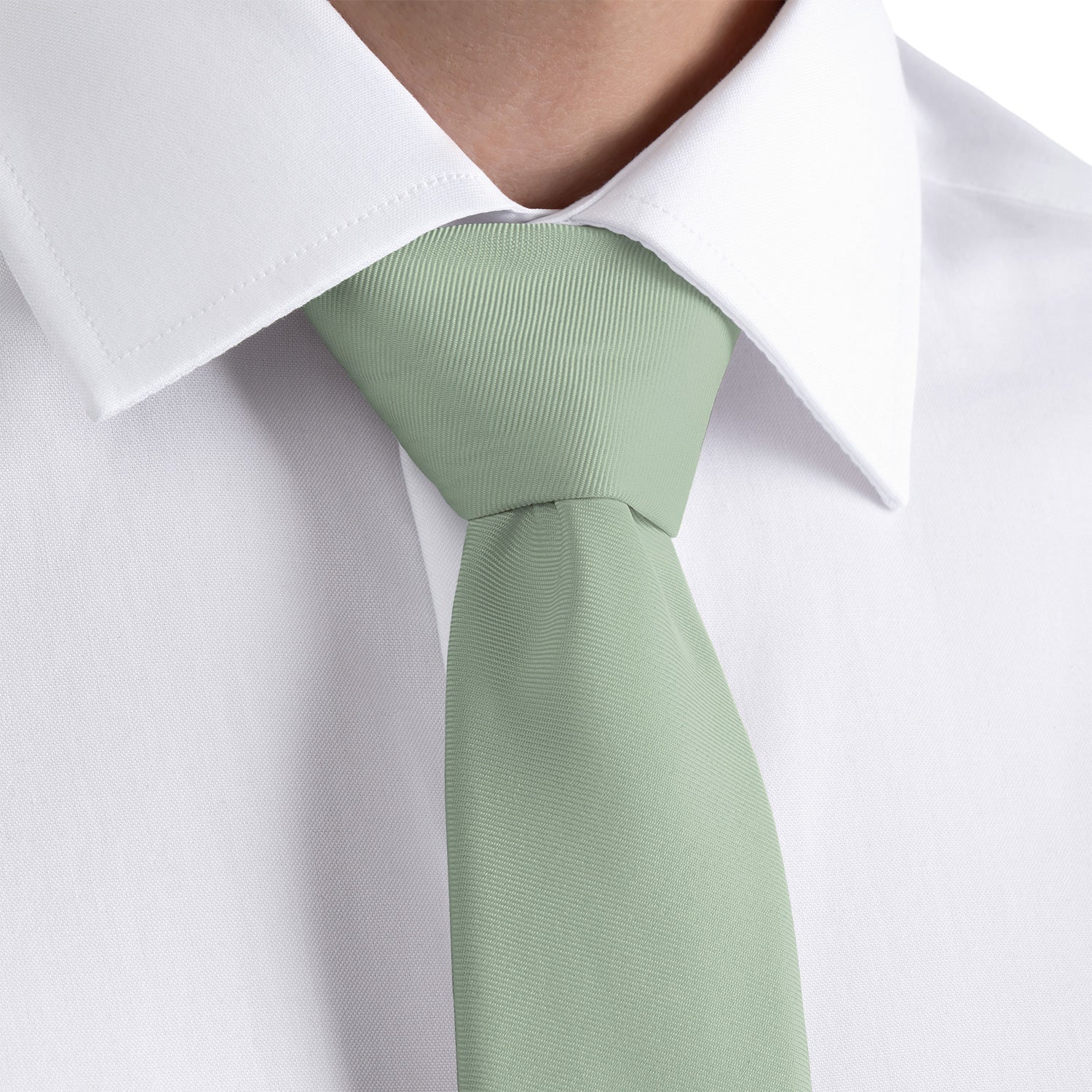 Azazie Dusty Sage Necktie - Rolled - Knotty Tie Co.