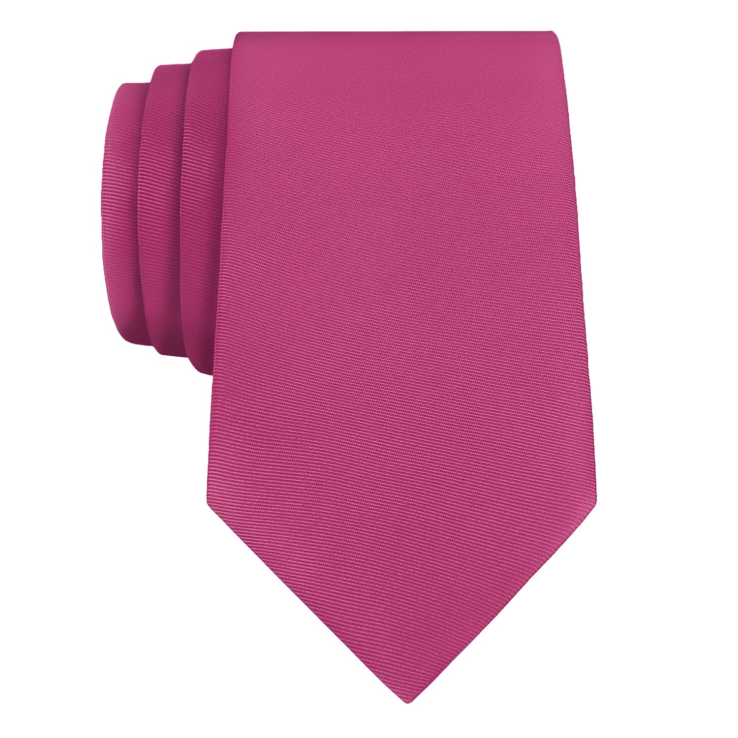 Azazie Fuchsia Necktie - Rolled - Knotty Tie Co.