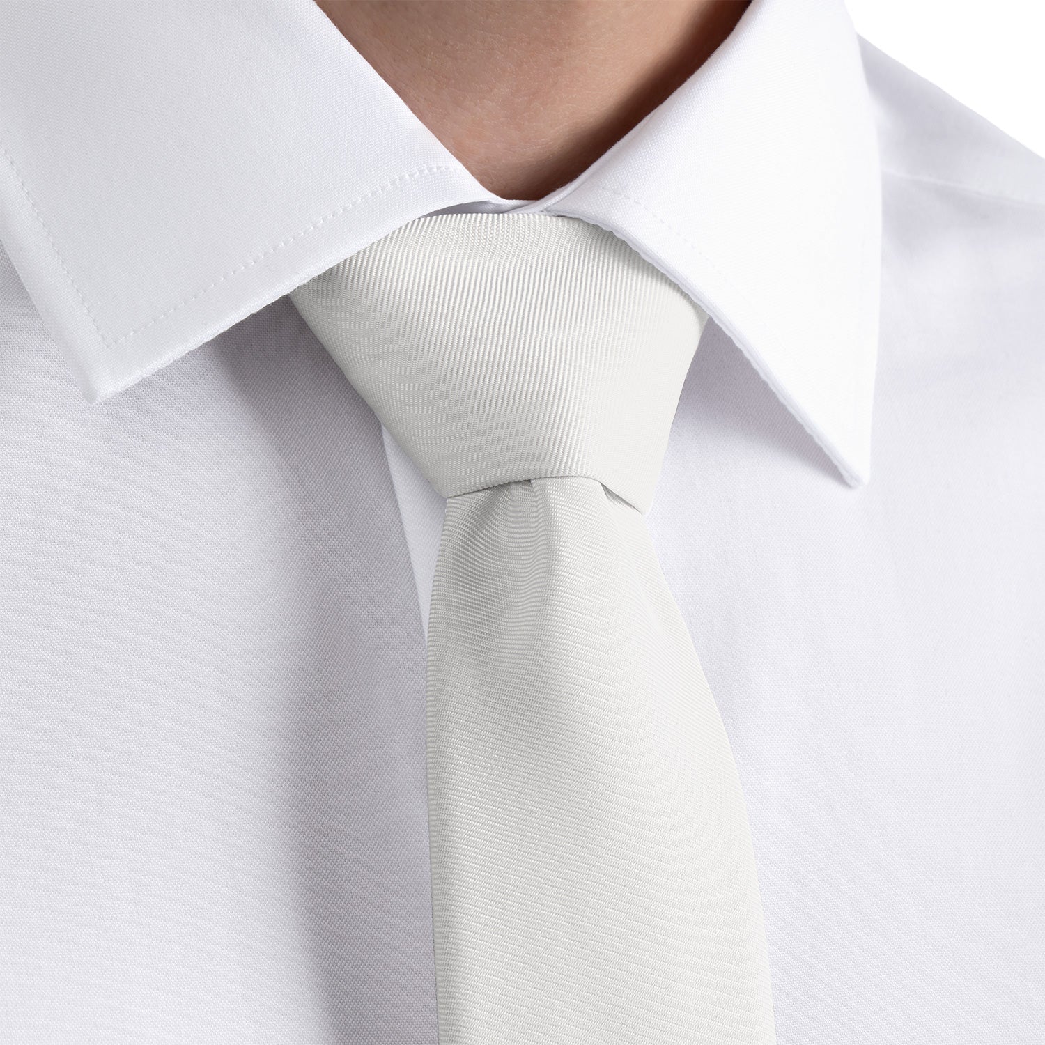 Azazie Ivory Necktie - Rolled - Knotty Tie Co.