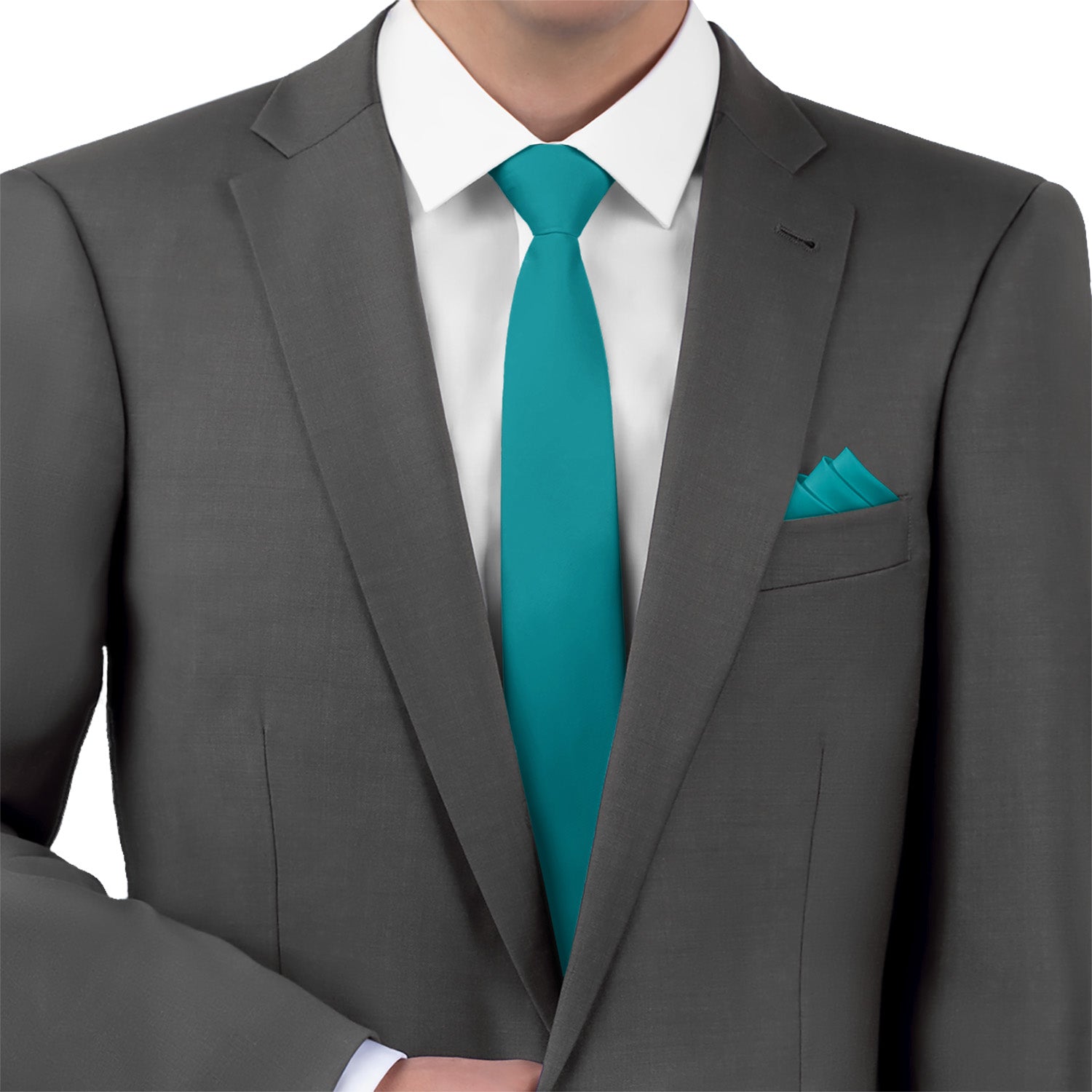 Azazie Jade Necktie - Matching Pocket Square - Knotty Tie Co.