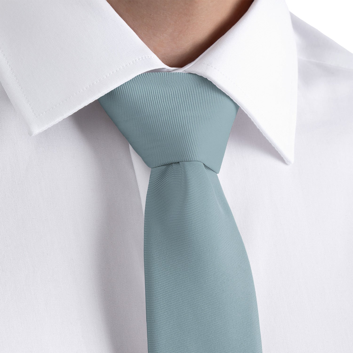 Azazie Moody Blue Necktie - Rolled - Knotty Tie Co.
