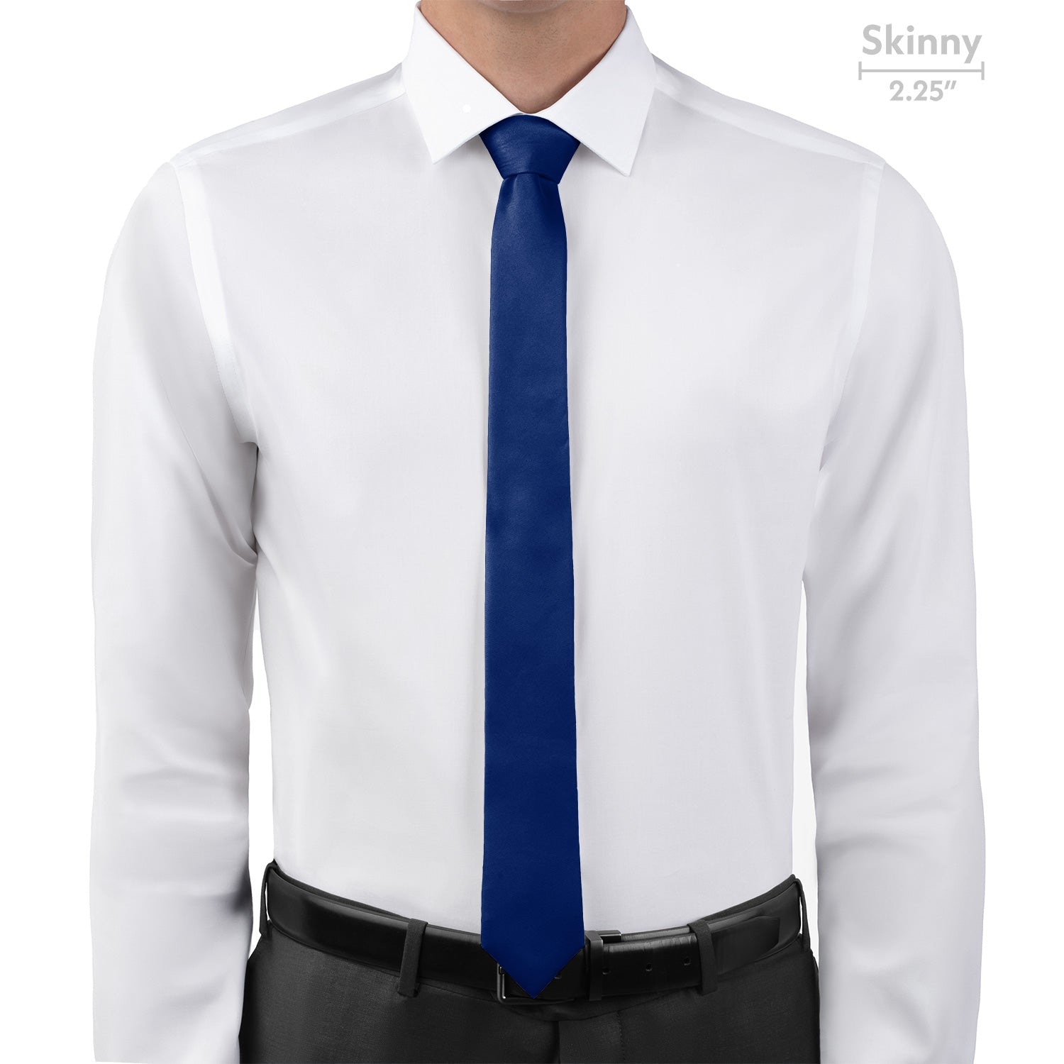 Azazie Navy Blue Necktie - Skinny - Knotty Tie Co.