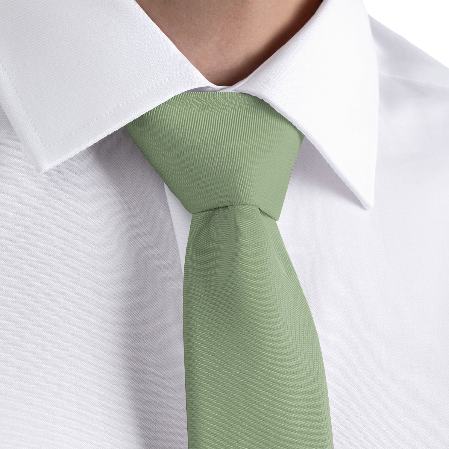 Azazie Pistachio Necktie - Rolled - Knotty Tie Co.