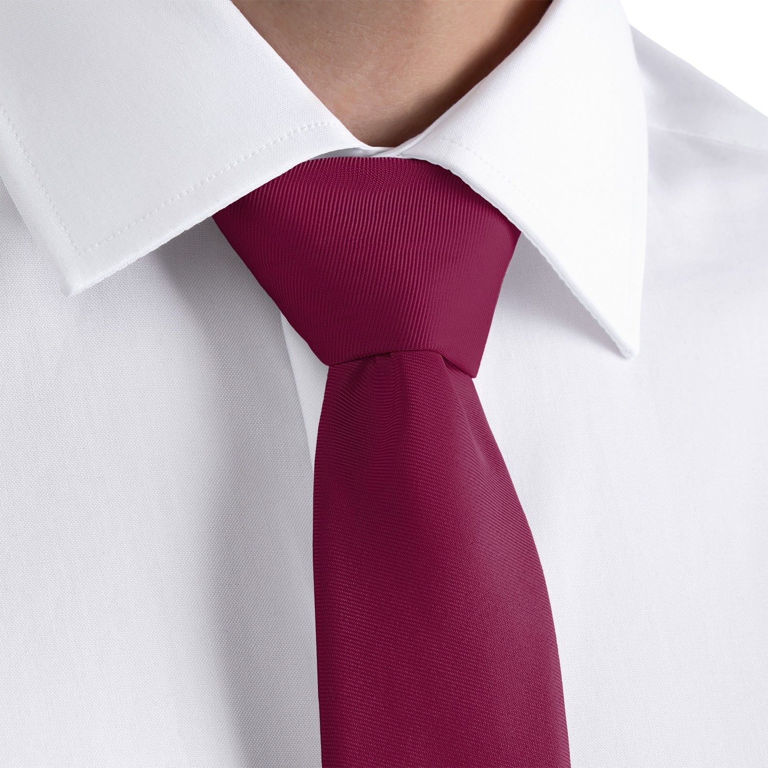 Azazie Raspberry Necktie - Rolled - Knotty Tie Co.