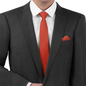 Azazie Rust Necktie - Matching Pocket Square - Knotty Tie Co.