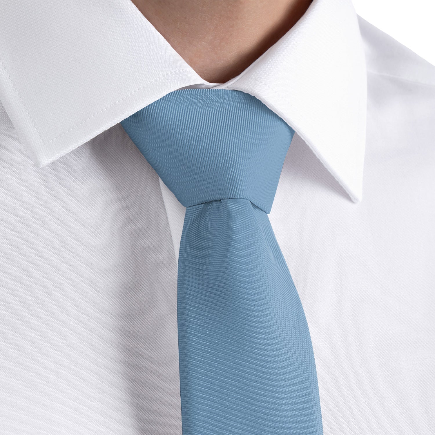 Azazie Steel Blue Necktie - Rolled - Knotty Tie Co.