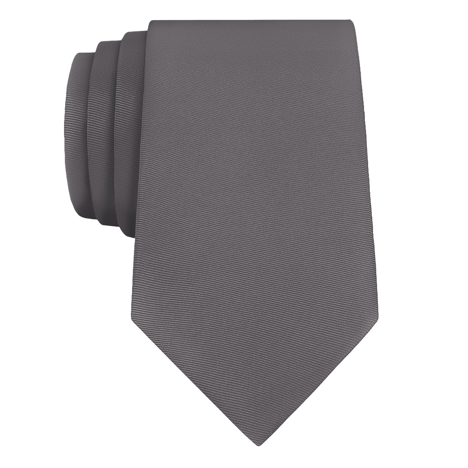 Azazie Steel Grey Necktie - Rolled - Knotty Tie Co.