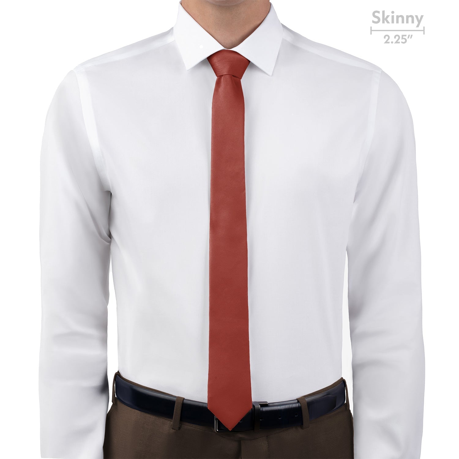 Azazie Terracotta Necktie - Skinny - Knotty Tie Co.