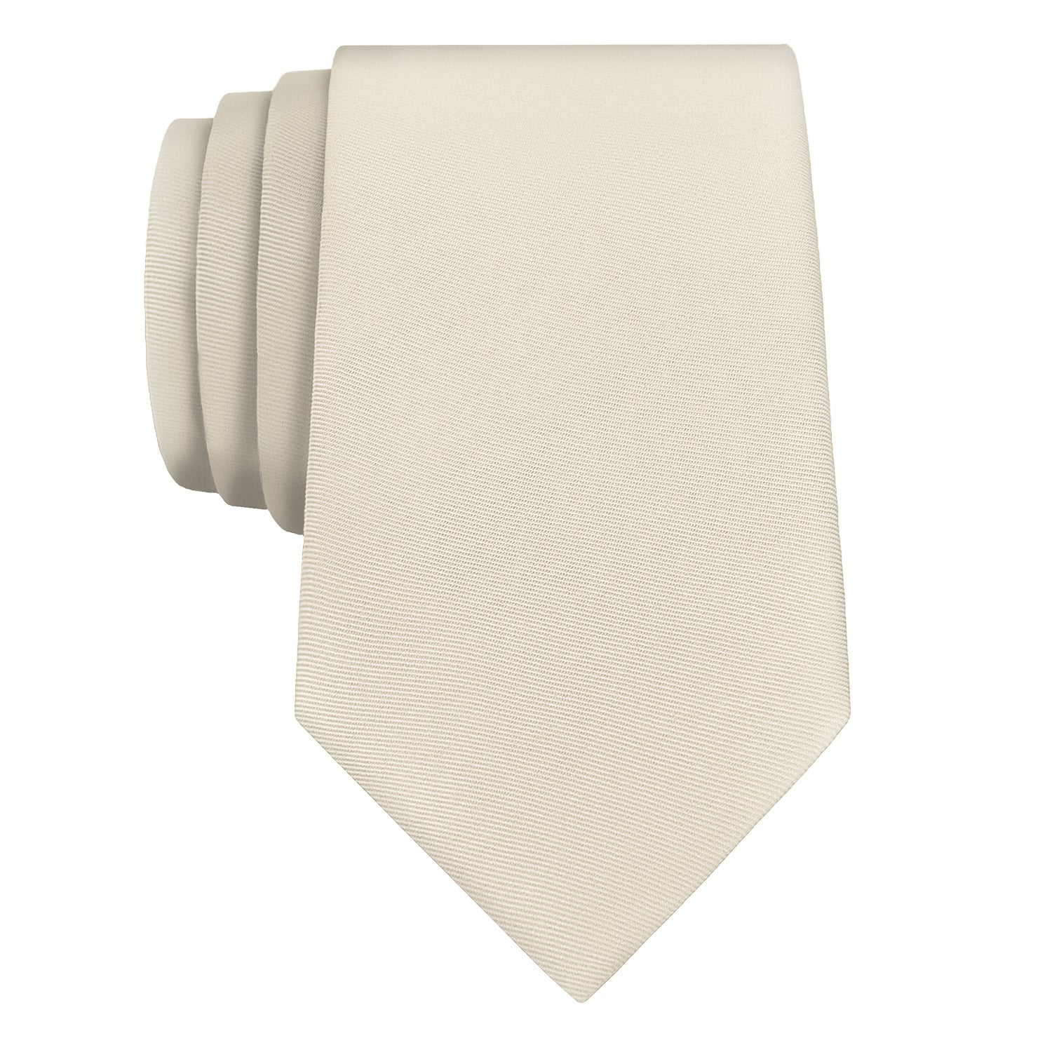 Azazie White Alabaster Necktie - Rolled - Knotty Tie Co.