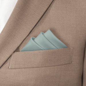 Azazie Agave Pocket Square - Stairs Fold - Knotty Tie Co.