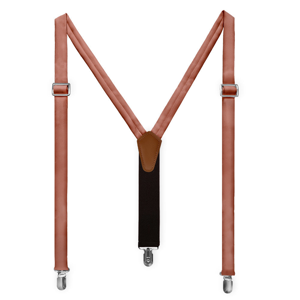 Azazie Auburn Suspenders - Full Front View - Knotty Tie Co.