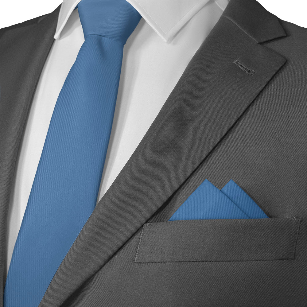 Azazie Blue Jay Pocket Square - 12" Square - Knotty Tie Co.