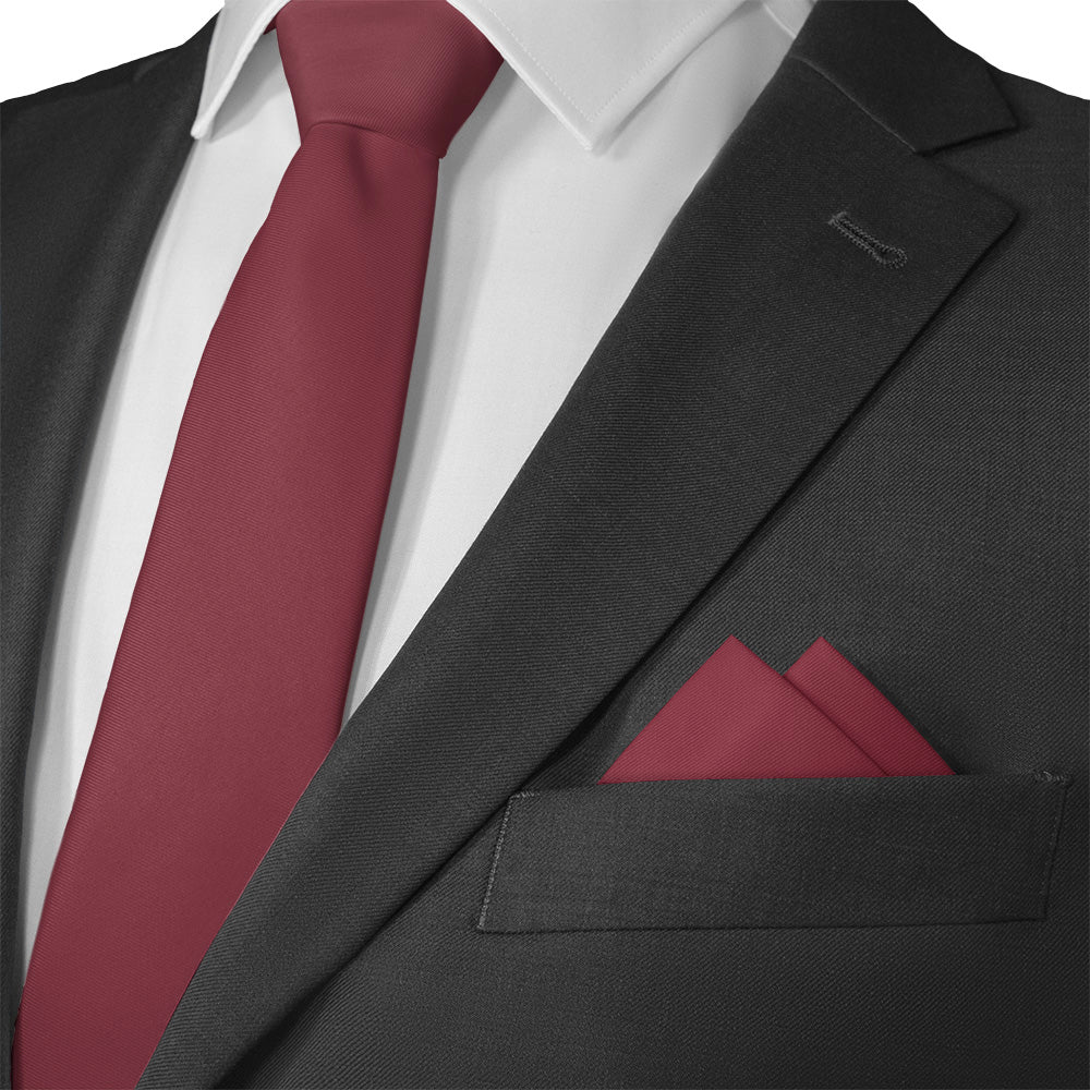 Azazie Burgundy Pocket Square - 12" Square - Knotty Tie Co.