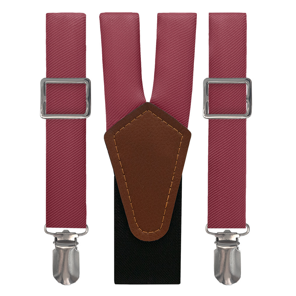 Azazie Burgundy Suspenders - Main View - Knotty Tie Co.