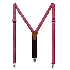 Azazie Burgundy Suspenders - Full Front View - Knotty Tie Co.